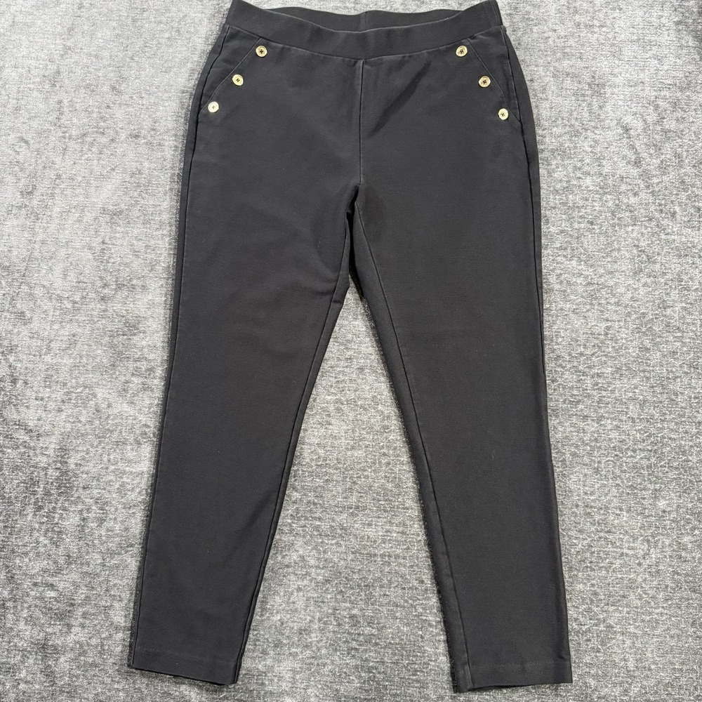 Micahel Kors Pants Women's High Rise Skinny Ankle Pull-on Black Size Large‎